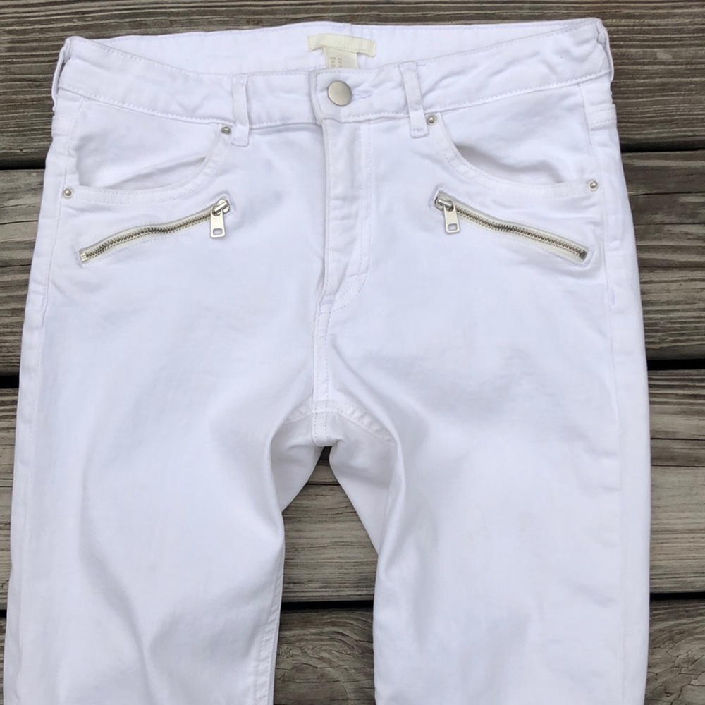 H&M white ankle zip jeans - Picture 2 of 11